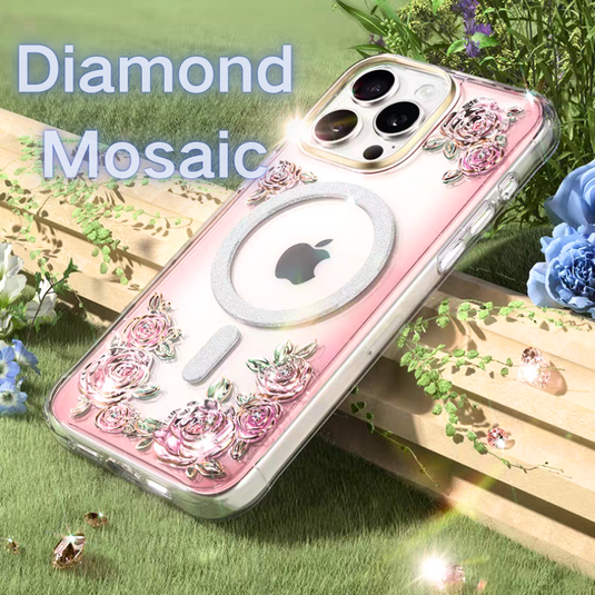 [Magsafe Compatible] Apple iPhone 15/Pro/Pro Max Ultra-thin Wireless Charging Anti-drop BlingBling Series Case