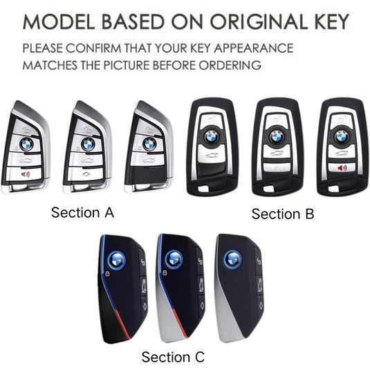 BMW Mecha Style Zinc Alloy Key Case For 1, 3, 5, 7 Series,X1, X3, X5, X6, X7