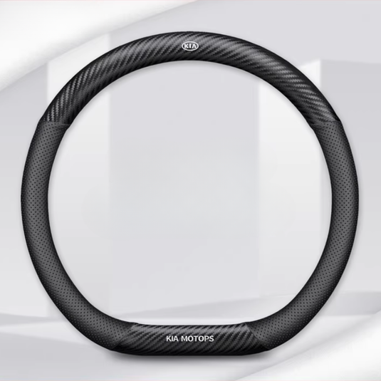 Kia Nappa & Carbon Fiber Car Steering Wheel Covers for K3, K5, K2, Sonet, Sportage, Seltos, KX3, Stonic, K4, KX5, Pegas, EV5