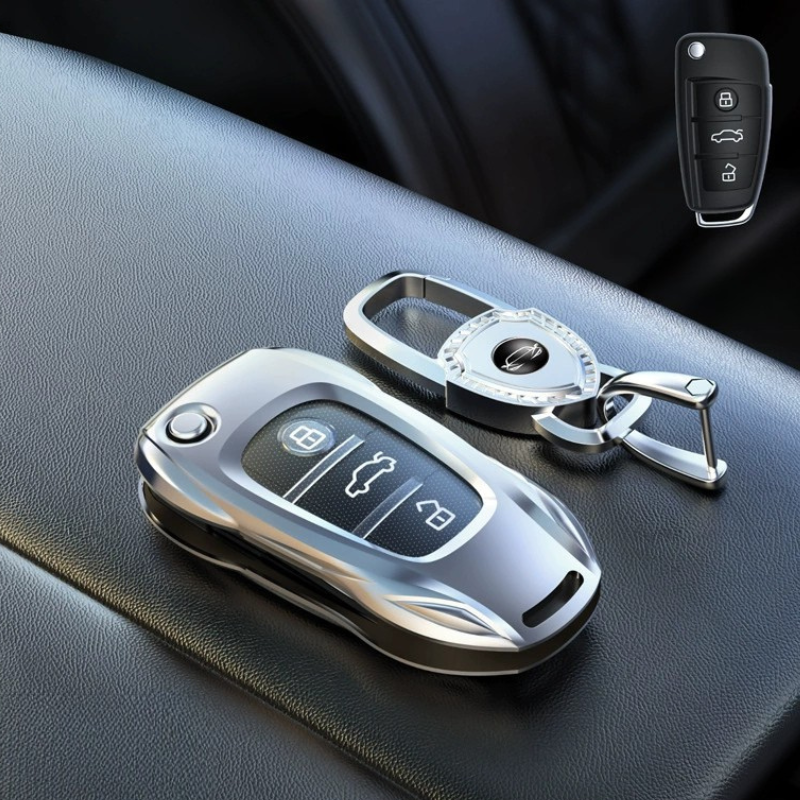Load image into Gallery viewer, Audi Zinc Alloy Silicone Car Key Fob Case Cover For A3 For A4, A5, Q3, Q7, Audi TT - i-Station Mobile Phone &amp; Electronic Device Repair and Accessories
