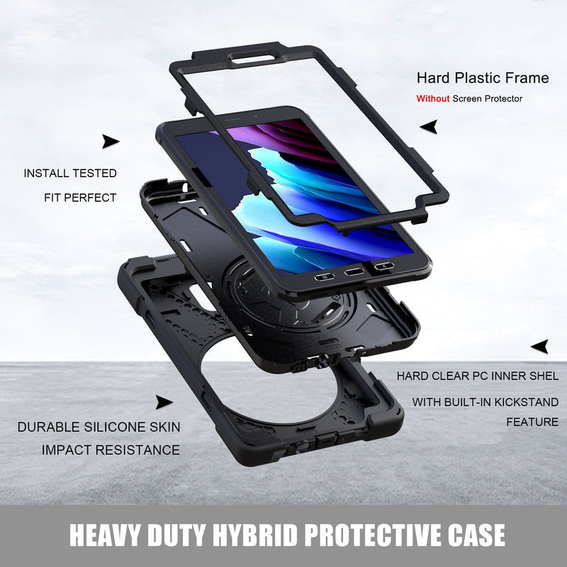 Load image into Gallery viewer, Samsung Galaxy Tab Active 3 8&quot; 2020 (T570/T575) Heavy Duty 360 Degree Rotate Stand Hand Strap Case - Polar Tech Australia
