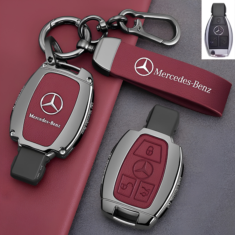 Load image into Gallery viewer, Mercedes Benz Premium Leather Protection Car Key Fob Case Cover for For Benz A, C, E, S, G-Class, GLA, GLB, GLC, GLE, GLS, CLA, CLS, EQC - i-Station Mobile Phone &amp; Electronic Device Repair and Accessories
