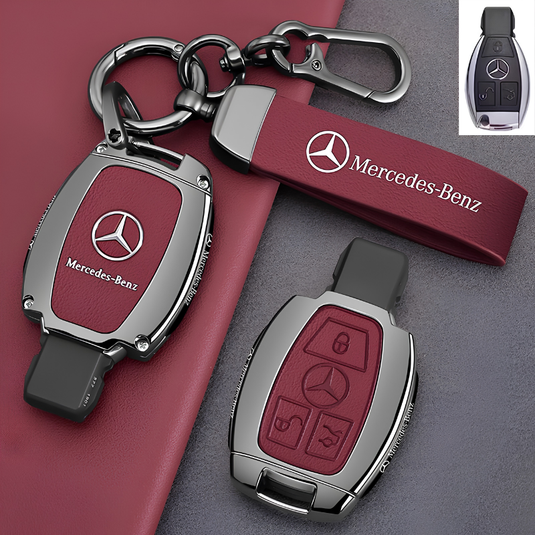 Mercedes Benz Premium Leather Protection Car Key Fob Case Cover for For Benz A, C, E, S, G-Class, GLA, GLB, GLC, GLE, GLS, CLA, CLS, EQC - i-Station Mobile Phone & Electronic Device Repair and Accessories