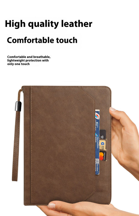 [With Handbag] Apple iPad 9.7" (2017/2018) - TPU + PU 2 in 1 Leather Material with Automatic Sleep Function Stand Case