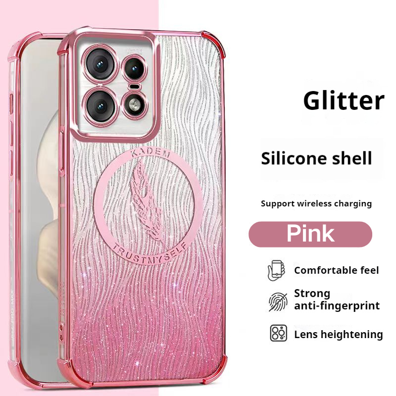 Load image into Gallery viewer, [Built-in Mirror Bracket][Magsafe Compatible] Motorola Moto Edge 30/Neo/Pro/Fusion Electroplated Glitter Shockproof Blingbling Series Case
