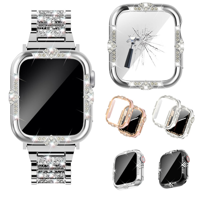 Load image into Gallery viewer, [2 in 1 - Case + Protector] Apple Watch Series 4/5/6/SE/7/8/9 - Fashion Diamond-inlaid Shockproof Frame Case
