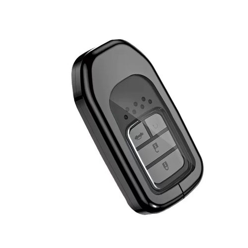 Honda Alloy + Dual TPU Film Protection Car Key Fob Case Cover For Civic, CR-V, Accord, HR-V, Fit, Insight, Odyssey