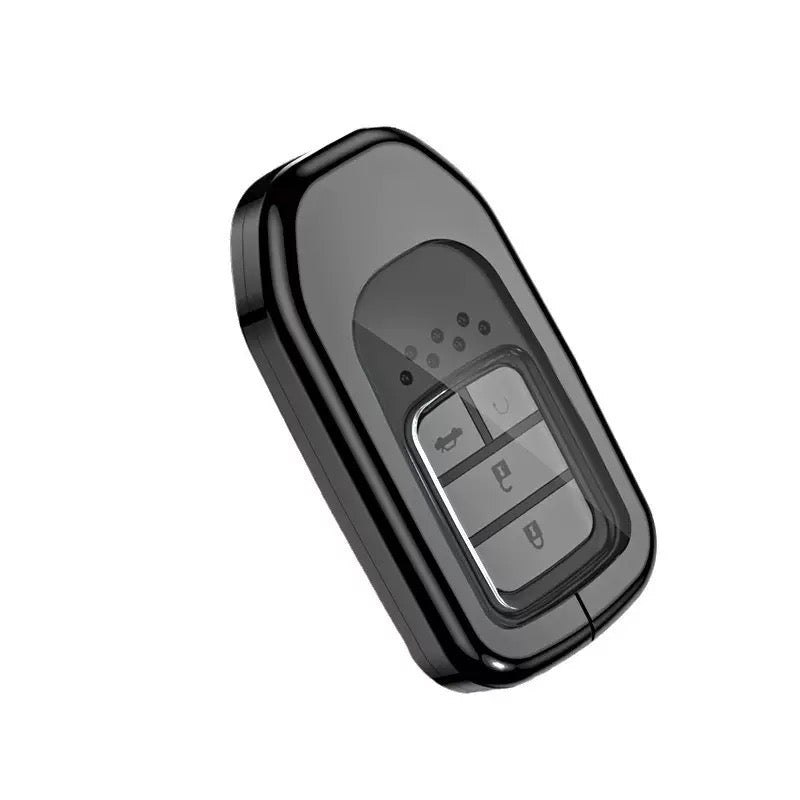 Load image into Gallery viewer, Honda Alloy + Dual TPU Film Protection Car Key Fob Case Cover For Civic, CR-V, Accord, HR-V, Fit, Insight, Odyssey
