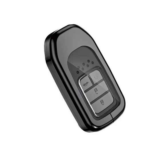 Honda Alloy + Dual TPU Film Protection Car Key Fob Case Cover For Civic, CR-V, Accord, HR-V, Fit, Insight, Odyssey