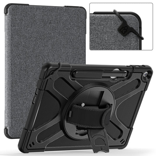 Microsoft Surface Pro 12 (2025) - Heavy Duty 360 Degree Rotate Stand Hand Strap Case With Shoulder Strap