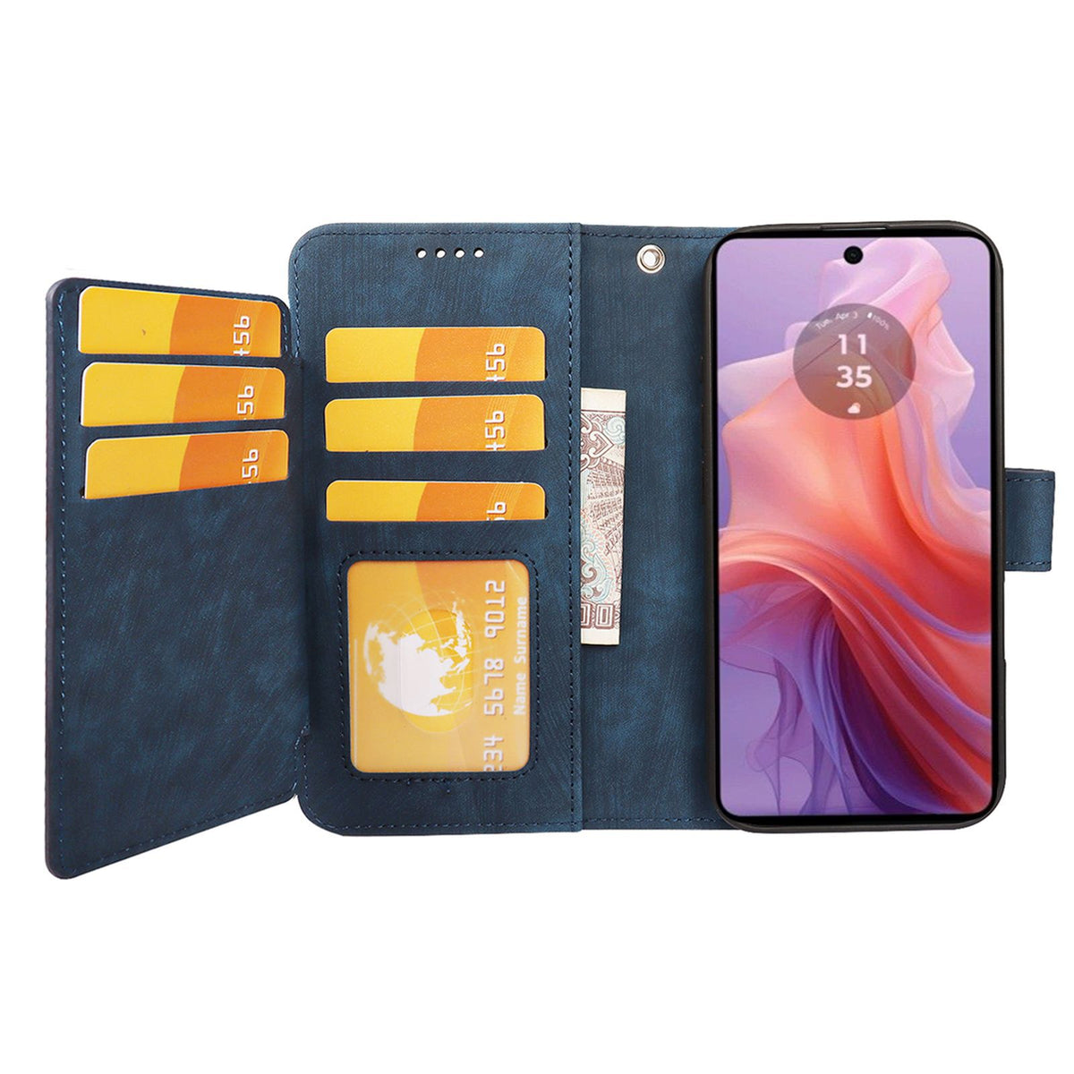 [With Card Slot] Motorola Moto G56 Full-coverage Shockproof Wallet Series Case - i-Station Mobile Phone & Electronic Device Repair and Accessories