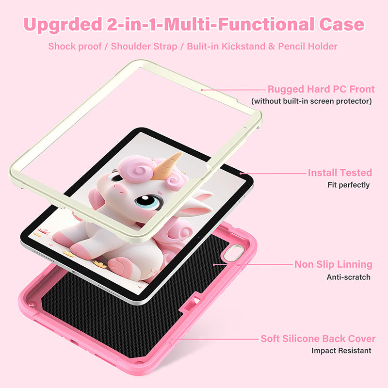 Load image into Gallery viewer, [Built-in Ring Holder][With Pen Slot] Apple iPad Air 11-inch M2/M3 (2024/2025) Butterfly Kids Heavy Duty Serise Case
