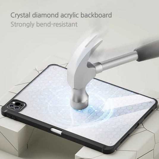 [Built-in Pen Slot] Apple iPad Air 11-inch M2/M3 (2024/2025) SpongeBob Smart 360° Degree Rotate Stand Shockproof Flip Cover Case