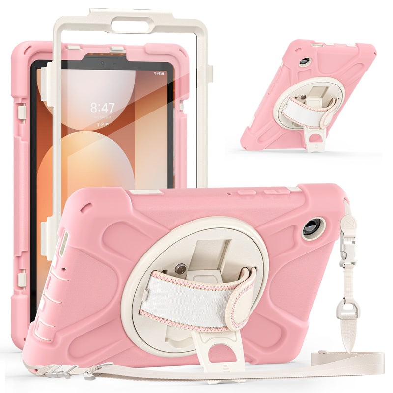 Load image into Gallery viewer, Samsung Galaxy Tab A11  (2025) 8.7&quot; - Heavy Duty 360 Degree Rotate Stand Hand Strap Case With Shoulder Strap
