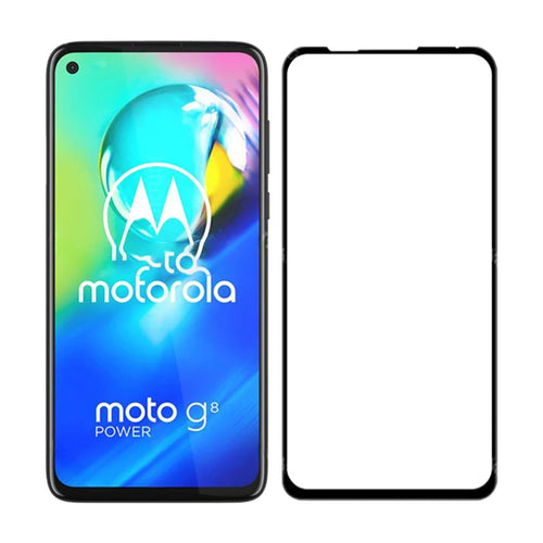 [Full Covered] Motorola Moto G8 Power - 9H Hardness HD Tempered Glass Screen Protector