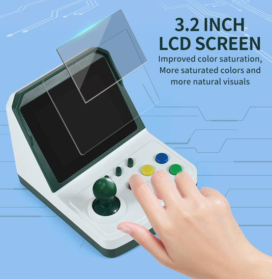 POWKIDDY A6 Plus Retro Handheld Game Console with 100+ Classic Games Portable Game Player with 3D Rocker 2 Wired Gamepads Support TV Connection