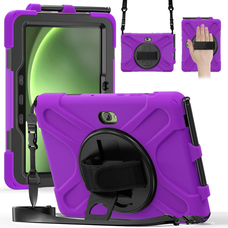Load image into Gallery viewer, Samsung Galaxy Tab Active Pro / Active 4 Pro / Active 5 Pro Series - Heavy Duty 360 Degree Rotate Stand Hand Strap Case With Shoulder Strap - i-Station Mobile Phone &amp; Electronic Device Repair and Accessories
