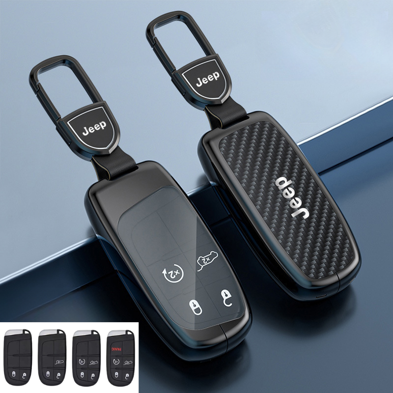 Load image into Gallery viewer, Jeep Carbon Fiber Full Protection Key Fob Case for Grand Cherokee, Cherokee, Renegade, Compass, Commander - i-Station Mobile Phone &amp; Electronic Device Repair and Accessories
