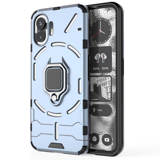 [Built-in Stand] Nothing Phone (2) - Shockproof Military Grade Armor TPU Dual-Layer Full Body Case With 2PC Tempered Glass Screen Protector