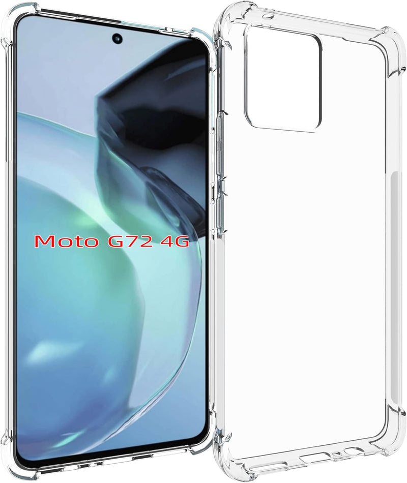 Load image into Gallery viewer, Motorola Moto G72 - AirPillow Cushion Transparent Soft Clear TPU Four Corners Protective Case With 2PC 9H Tempered Glass Sreen Protector
