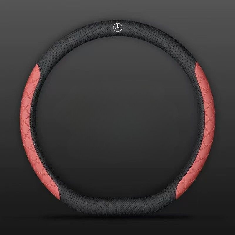 Load image into Gallery viewer, Mercedes-Benz PU Leather Steering Wheel Cover with Heat-Pressed Embossed Texture For C260L, GLB220, GLC, GLE350, GLA200,  E300L
