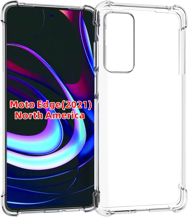 Load image into Gallery viewer, Motorola Moto Edge 2021 - AirPillow Cushion Transparent Soft Clear TPU Four Corners Protective Case With 2PC 9H Tempered Glass Sreen Protector
