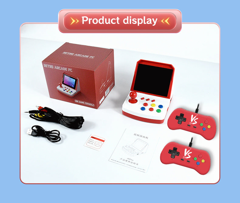 Load image into Gallery viewer, POWKIDDY A6 Plus Retro Handheld Game Console with 100+ Classic Games Portable Game Player with 3D Rocker 2 Wired Gamepads Support TV Connection
