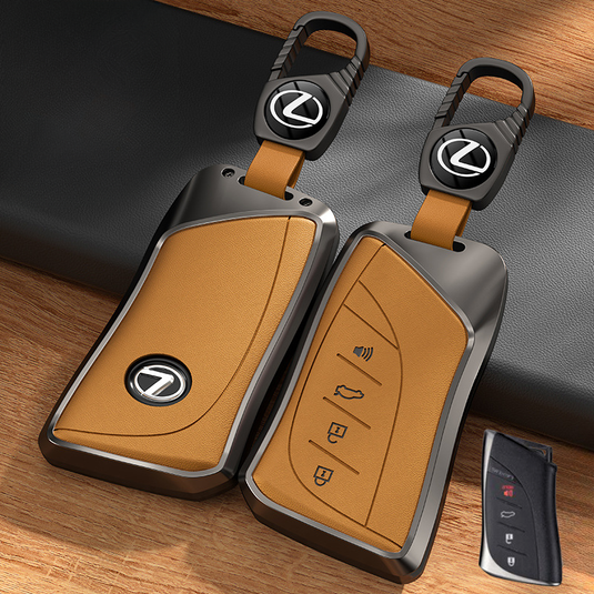 Lexus Aluminum Alloy + PU Leather Car Key Fob Case Cover For ES200, ES300h, RX350h, RX300, NX200, NX260 - i-Station Mobile Phone & Electronic Device Repair and Accessories