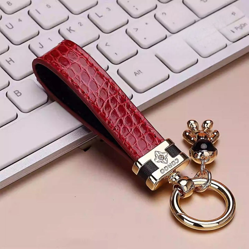 Load image into Gallery viewer, Premium Genuine Leather Keychain Pendant, Refined &amp; Timeless Gift
