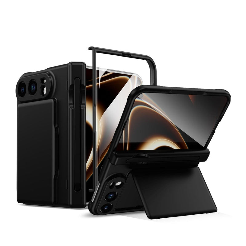 Load image into Gallery viewer, Apple iPhone Duo - Card Bag Holder Hinge Integrated Film Phone Case, with Pen - Polar Tech Australia
