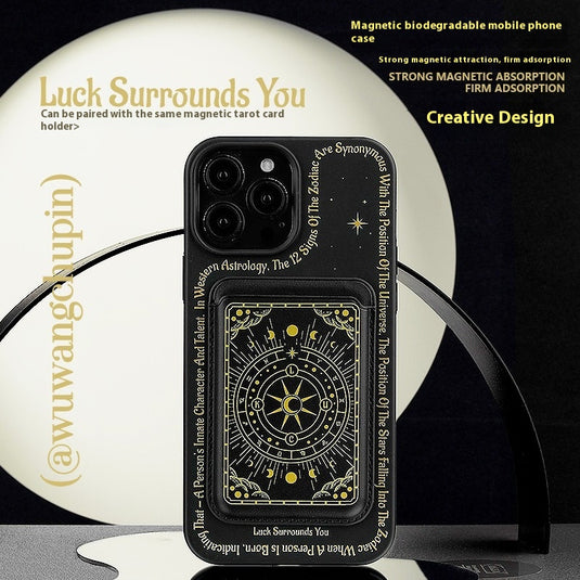 [Magsafe Compatible][With Card Holder] Apple iPhone 14 / Pro / Pro Max Constellation tarot card design style Shockproof Fashion Series Case