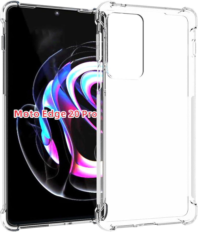 Load image into Gallery viewer, Motorola Moto Edge 20 Pro - AirPillow Cushion Transparent Soft Clear TPU Four Corners Protective Case With 2PC 9H Tempered Glass Sreen Protector
