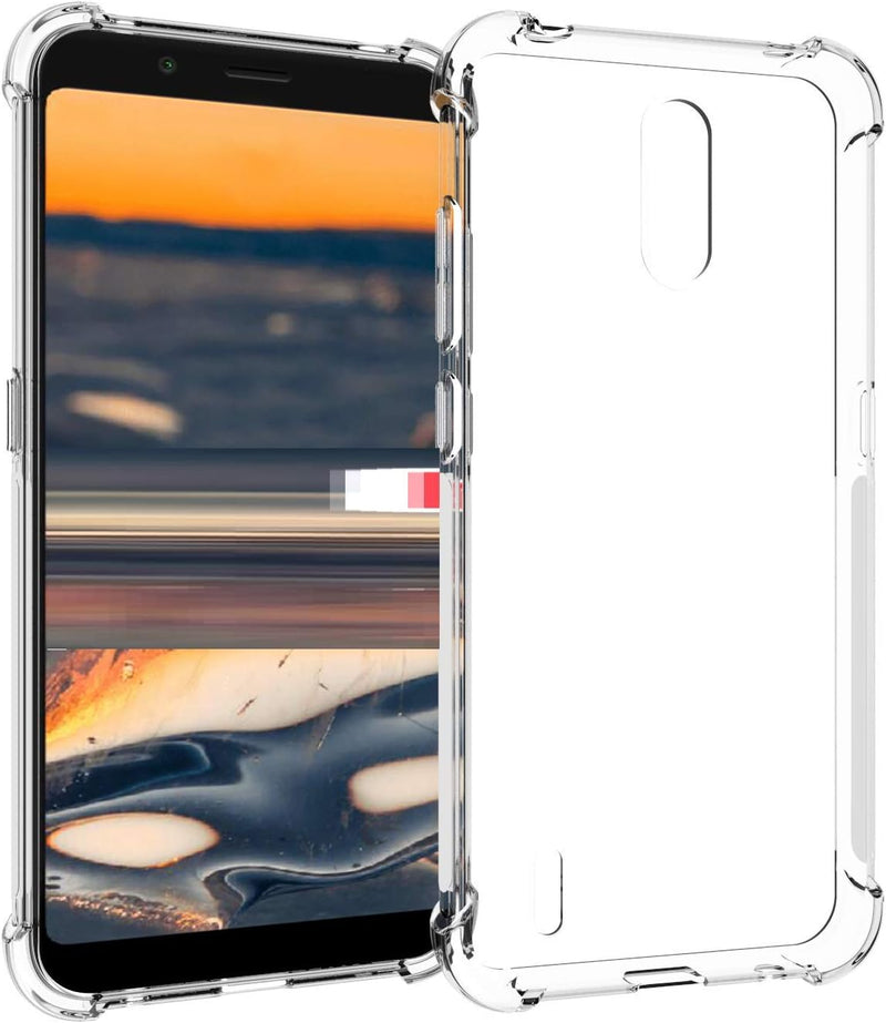 Load image into Gallery viewer, Nokia C2 Tenen - AirPillow Cushion Transparent Soft Clear TPU Four Corners Protective Case With 2PC 9H Tempered Glass Screen Protector
