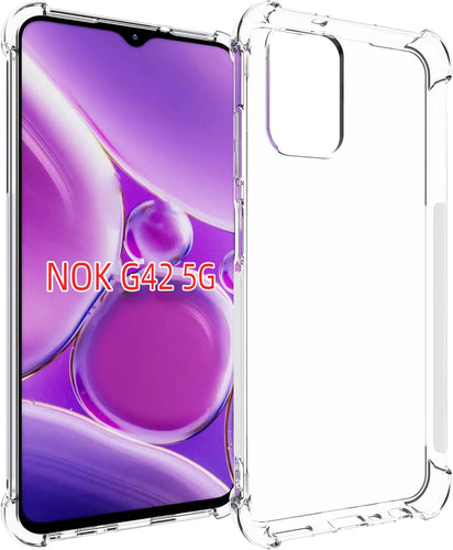 Nokia G42/G310 - AirPillow Cushion Transparent Soft Clear TPU Four Corners Protective Case With 2PC 9H Tempered Glass Screen Protector