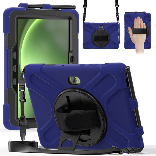 Samsung Galaxy Tab Active Pro / Active 4 Pro / Active 5 Pro Series - Heavy Duty 360 Degree Rotate Stand Hand Strap Case With Shoulder Strap - i-Station Mobile Phone & Electronic Device Repair and Accessories