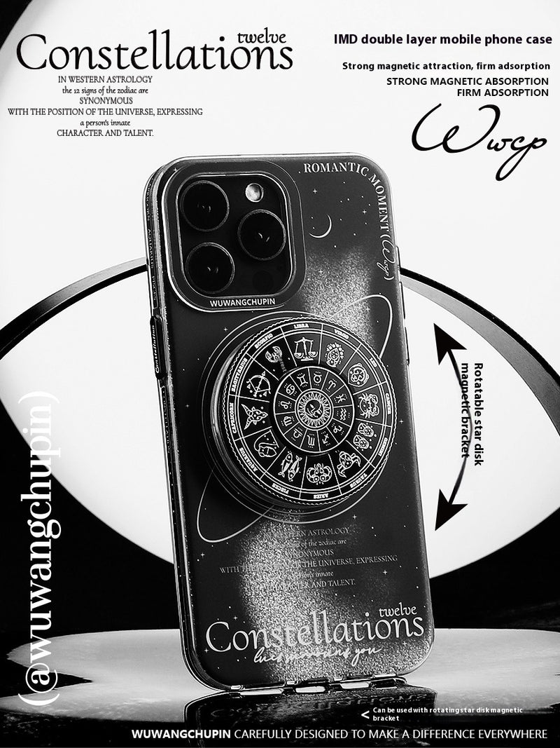 Load image into Gallery viewer, [Magsafe Compatible][With Stand] Apple iPhone 13/Pro/Pro Max cosmic zodiac design style rotating stand Shockproof Fashion Series Case
