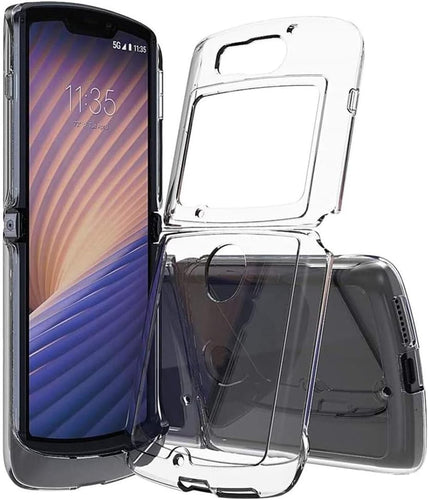 Motorola Moto Razr 5G 2020 - AirPillow Cushion Transparent Soft Clear TPU Case With 2PC 9H Tempered Glass Screen Protector