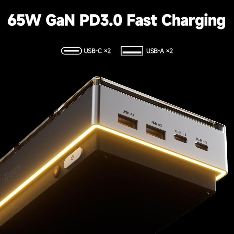 Trozk 65W RGB Charging Station Power Strip Gaming Room - i-Station Mobile Phone & Electronic Device Repair and Accessories