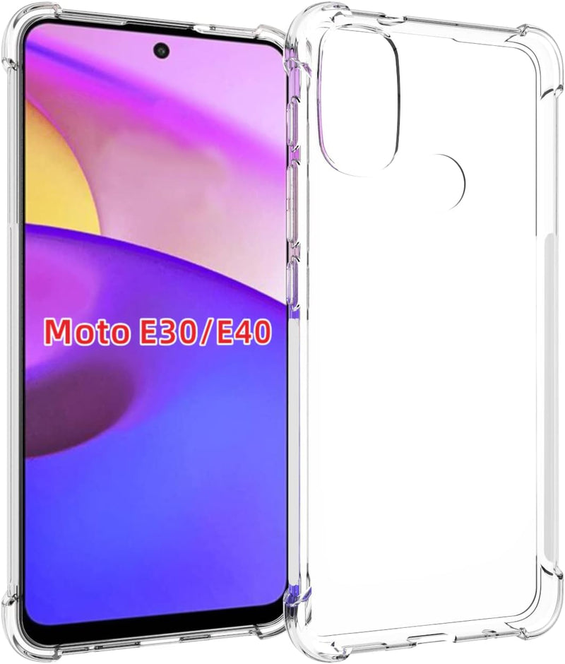 Load image into Gallery viewer, Motorola Moto E30/E40 - AirPillow Cushion Transparent Soft Clear TPU Four Corners Protective Case With 2PC 9H Tempered Glass Sreen Protector
