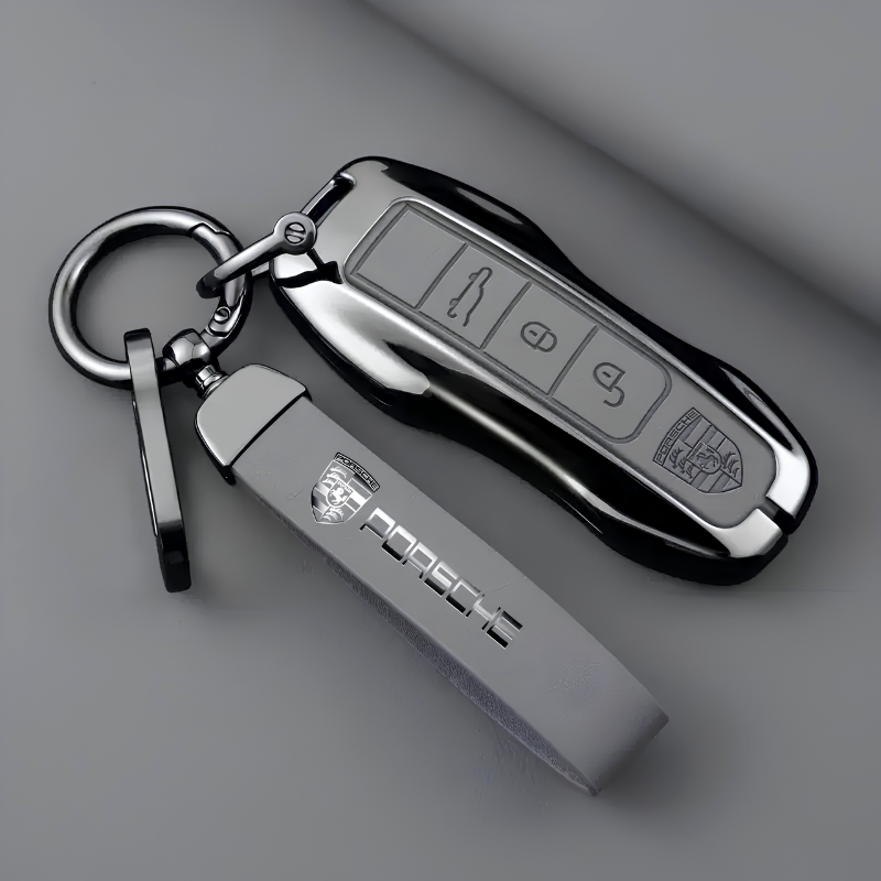 Load image into Gallery viewer, Porsche Premium Leather Protection Car Key Fob Case Cover For Cayenne, Panamera, Macan, 911, Taycan (Copy) - i-Station Mobile Phone &amp; Electronic Device Repair and Accessories
