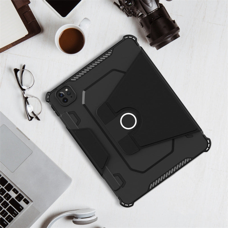 Load image into Gallery viewer, [With Pen Slot] Apple iPad 10.2&quot; 7th/8th/9th (2019/2020/2021) - TPU+PC 2 in 1 Flip Style Smart Wake Up Stand Protective Case
