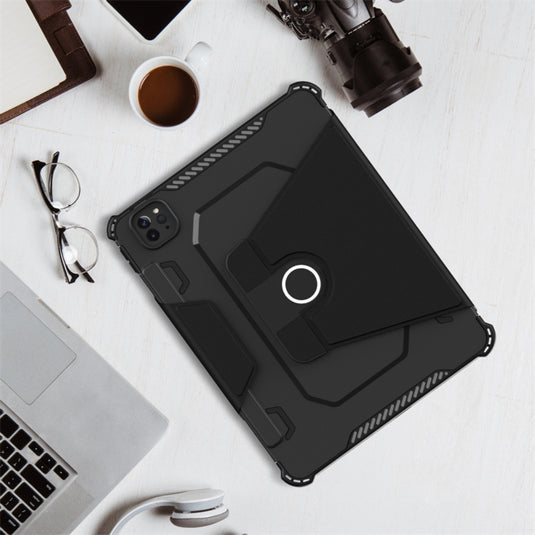 [With Pen Slot] Apple iPad 10.2" 7th/8th/9th (2019/2020/2021) - TPU+PC 2 in 1 Flip Style Smart Wake Up Stand Protective Case