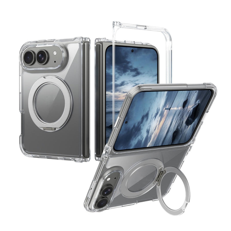 Load image into Gallery viewer, Apple iPhone Duo - Scratch-proof Transparent Rotating Holder Magnetic Phone Case - Polar Tech Australia
