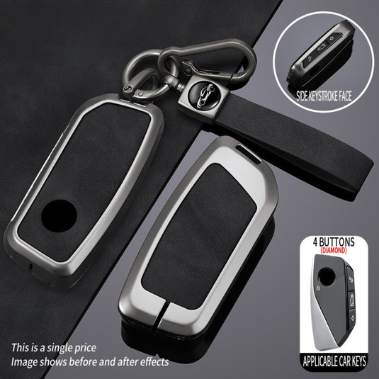 BMW Zinc Alloy + Leather Protection Key Case For X1, X6, X7, ix1, ix40, ix50