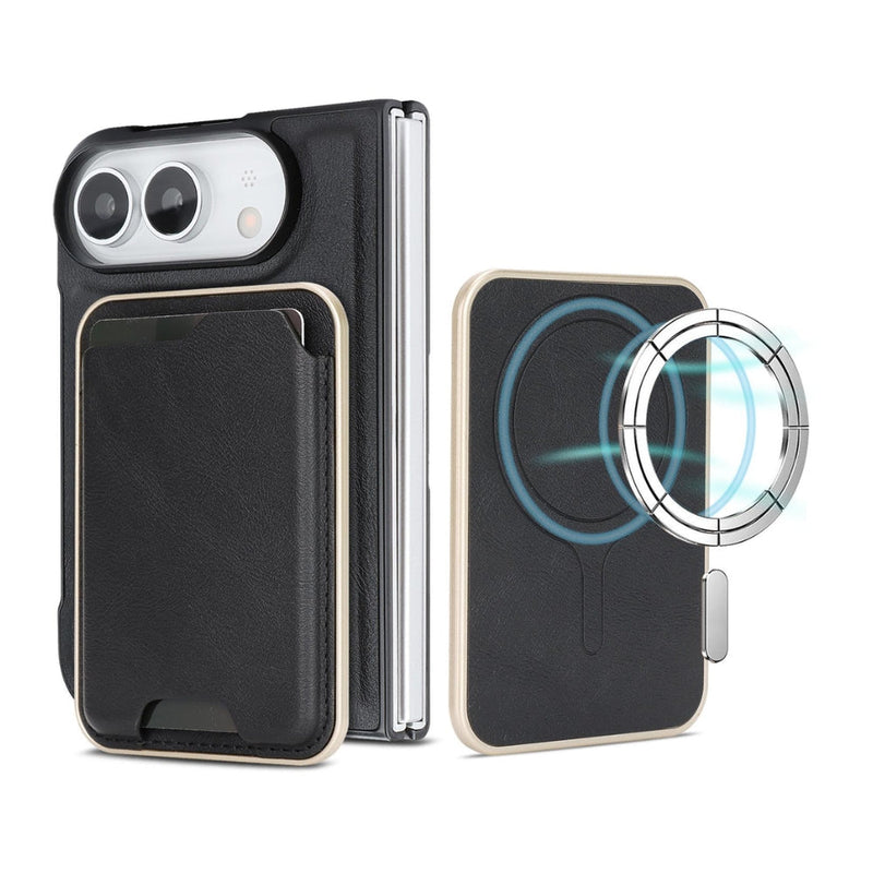 Load image into Gallery viewer, Apple iPhone Duo - Kalebol Slim MagSafe Ring Magnetic Card Bag Leather Phone Case - Polar Tech Australia
