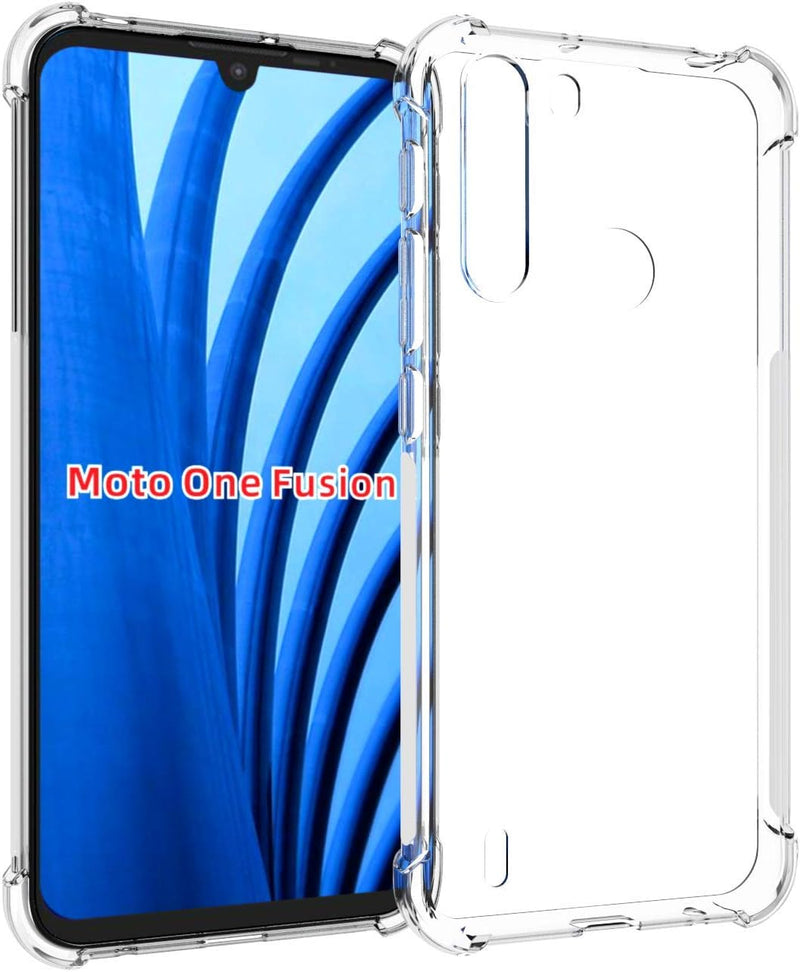 Load image into Gallery viewer, Motorola Moto One Fusion - AirPillow Cushion Transparent Soft Clear TPU Four Corners Protective Case With 2PC 9H Tempered Glass Sreen Protector
