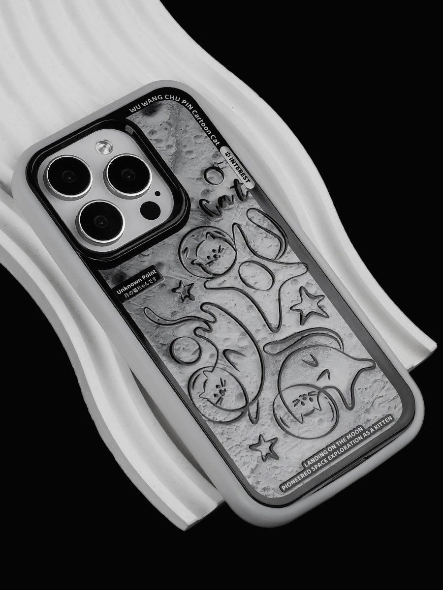Apple iPhone 13/Pro/ Pro Max Manga cat design style Shockproof Fashion Series Case - i-Station Mobile Phone & Electronic Device Repair and Accessories