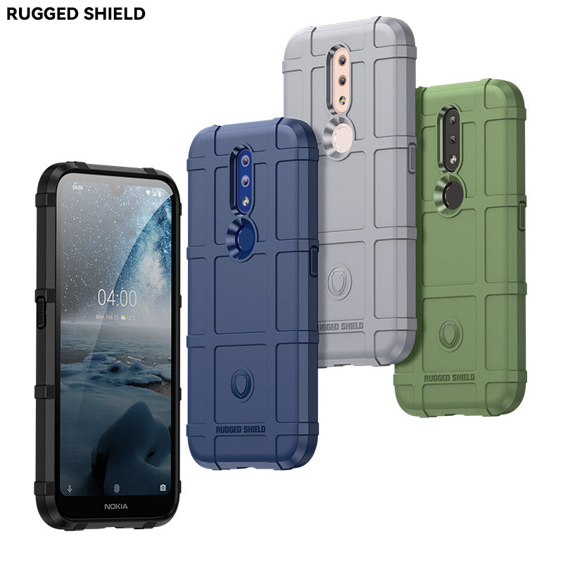 Load image into Gallery viewer, Nokia 4.2 - Shield Shockproof Rugged Heavy Duty Case With 2PC 9H Tempered Glass Screen Protector
