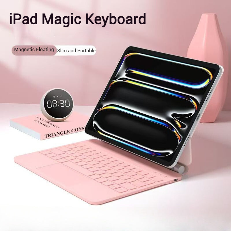 Load image into Gallery viewer, [With Touchpad][Magic Keybord] Apple iPad Air 13-inch M2/M3 (2024/2025) Smart Multi-Touch Trackpad Magnetic Wireless Keyboard Case With RGB Backlit
