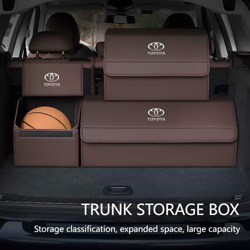 Load image into Gallery viewer, Toyota Microfiber Leather Car Trunk Storage Box for Highlander, Camry, Avalon, RAV4, Venza, Corolla, Prado, Land Cruiser
